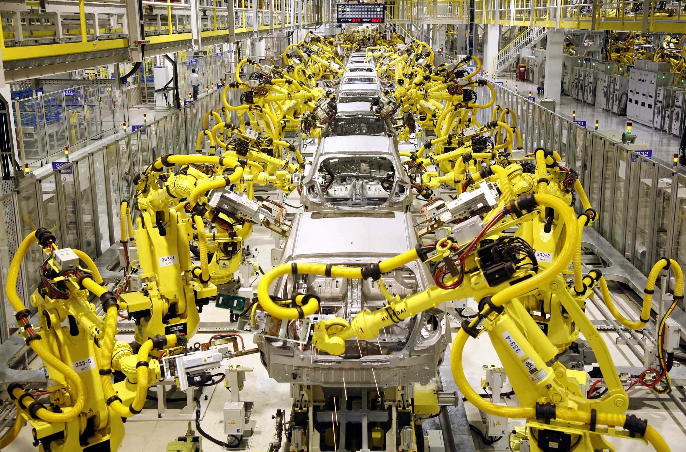 Automated automotive manufacturing line